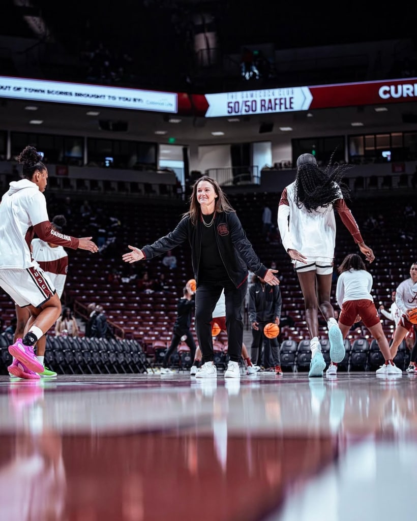 Molly Binetti coaching at South Carolina